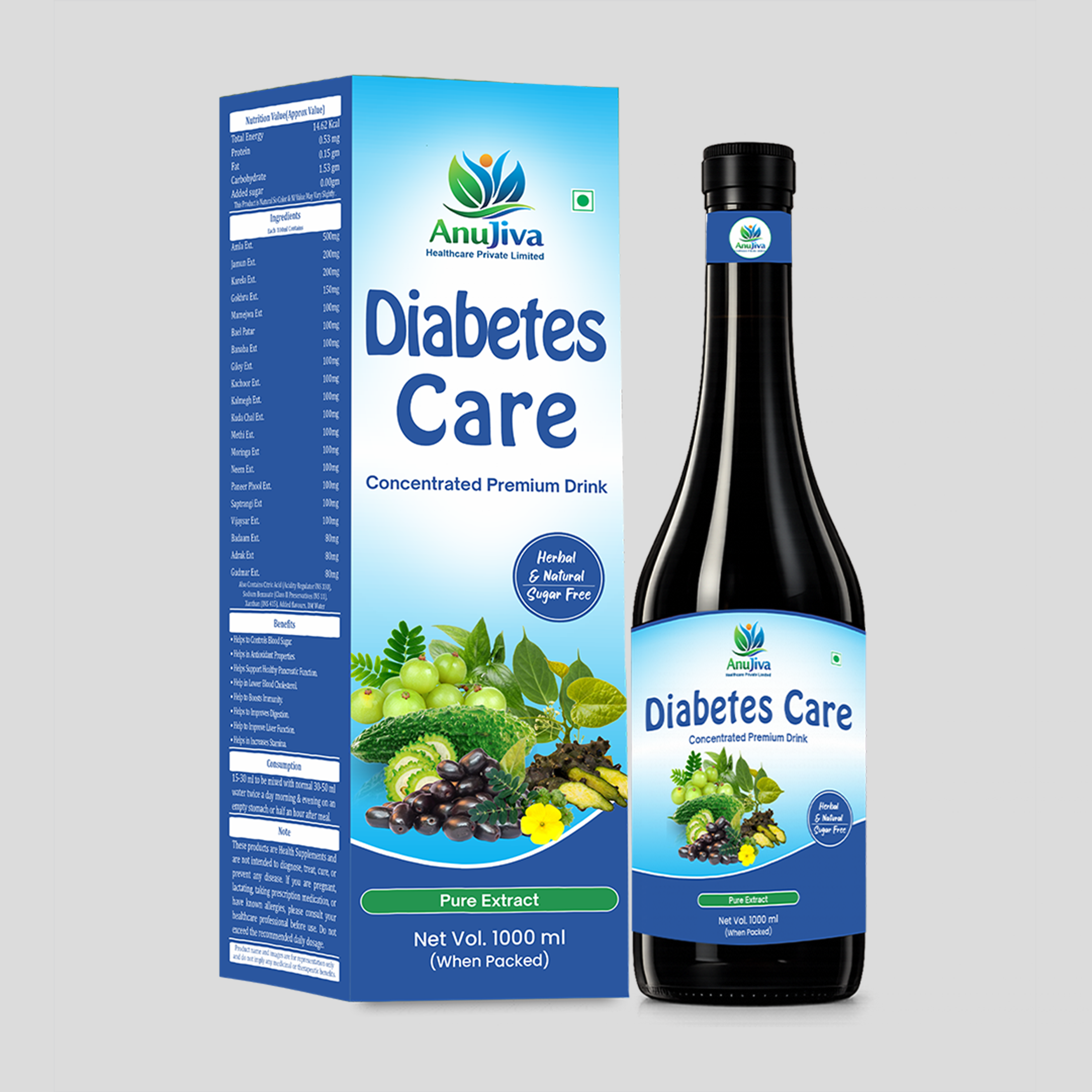 AnuJiva Healthcare Diabetes Care Concentrated Premium Drink