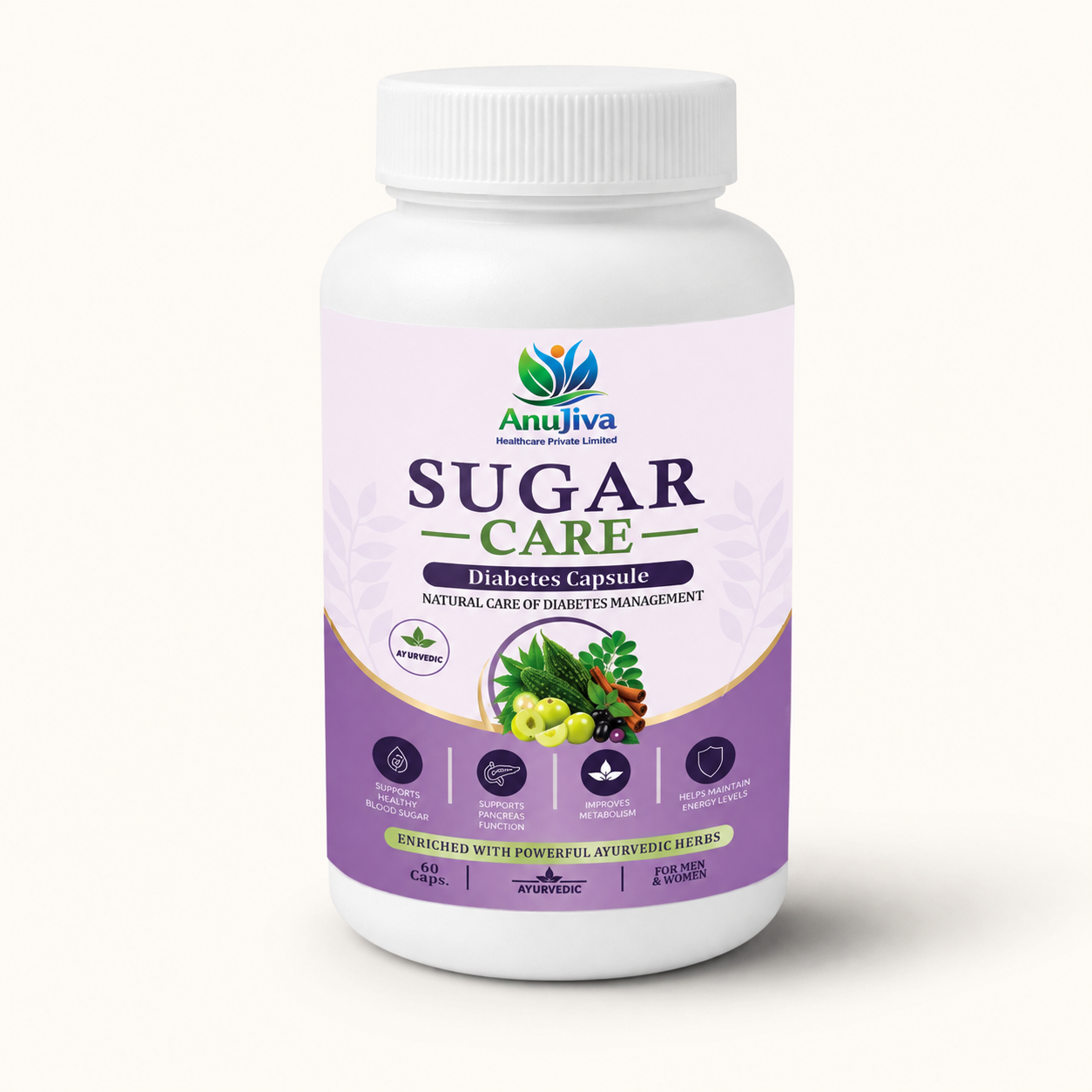AnuJiva Sugar Care Diabetes Capsule (60 Caps)