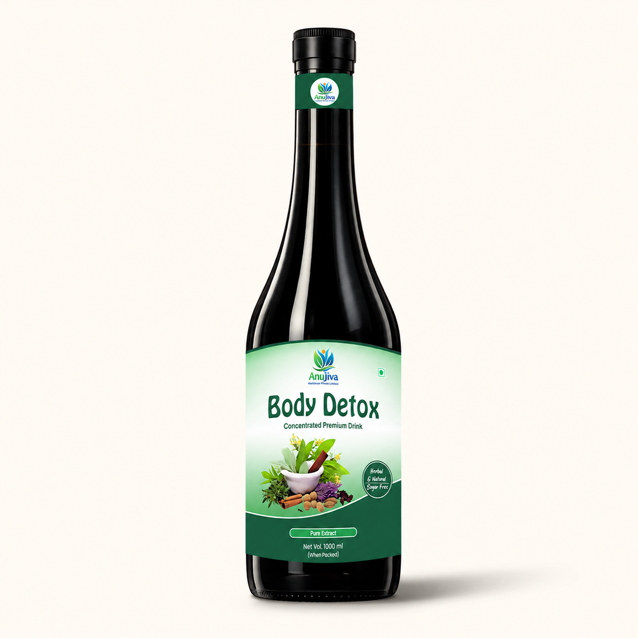 Anujiva Body Detox Juice | Premium Herbal & Natural Detox Drink | Supports Digestion, Immunity, Skin Glow & Healthy Weight Management